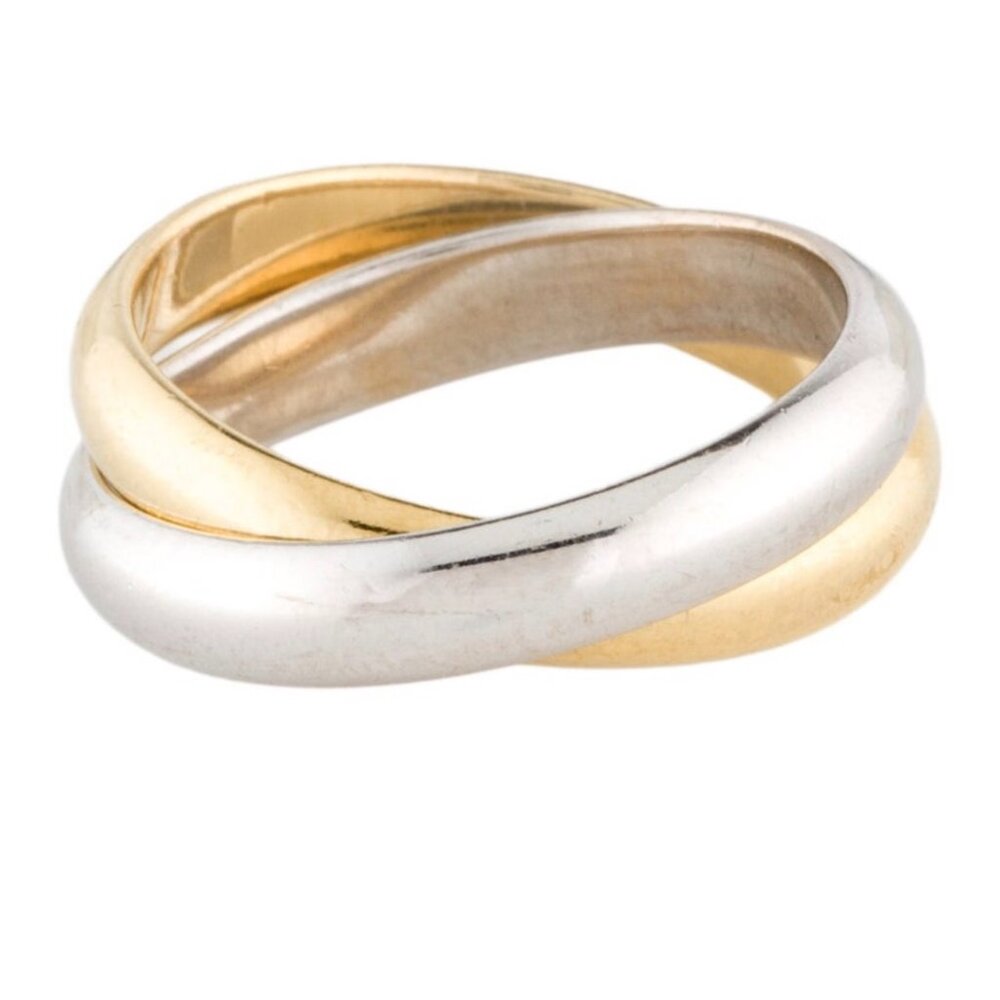 TIFFANY & CO. 18K 750 YELLOW GOLD & WHITE GOLD TWO-TONE MELODY RING - Picture 1 of 10